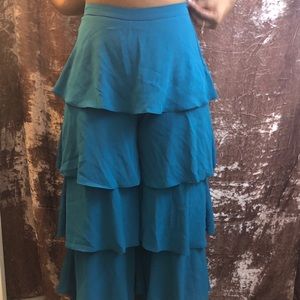 Teal wide leg dance pants